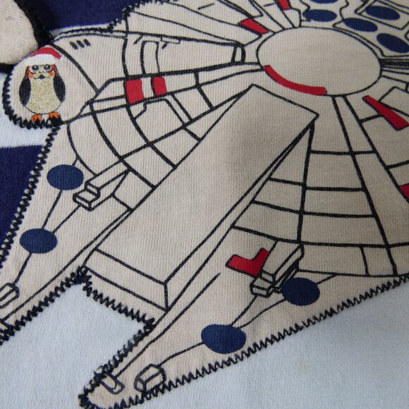 Hanna Andersson Kids' Star Wars Santa Porg T-Shirt, Size 8 - Picture 2 of 5